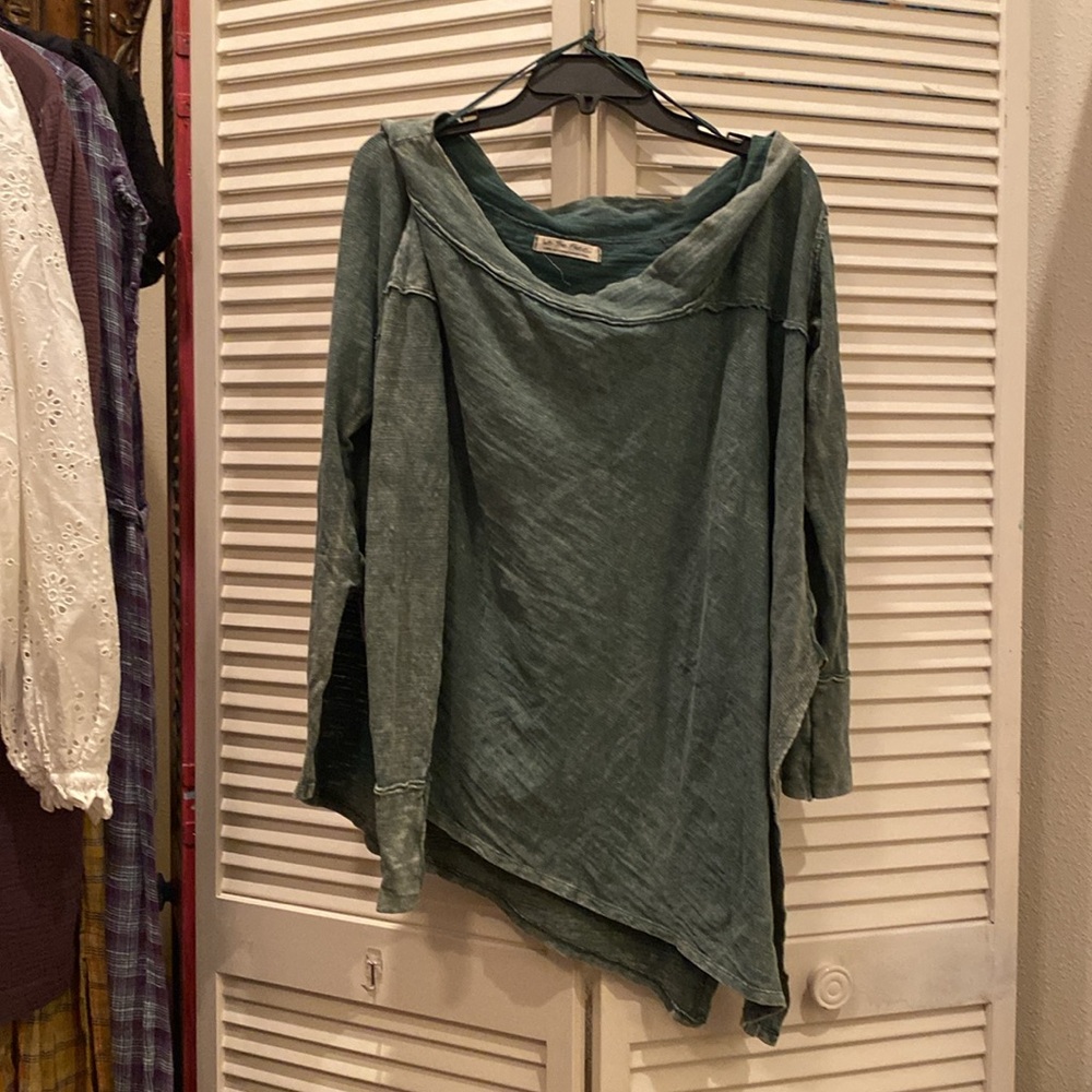 We The Free Olive Green Off-Shoulder Sweater - Picture 9 of 16